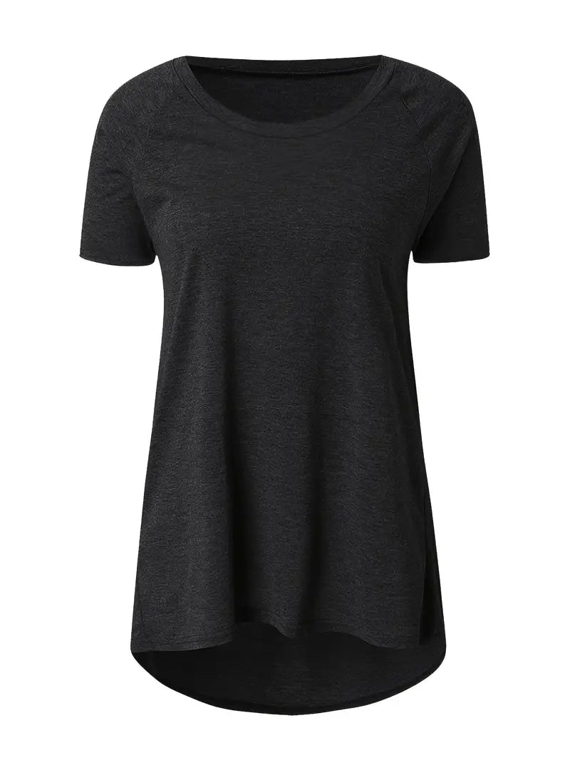 Laluna® | T-shirt met ronde hals en korte mouwen